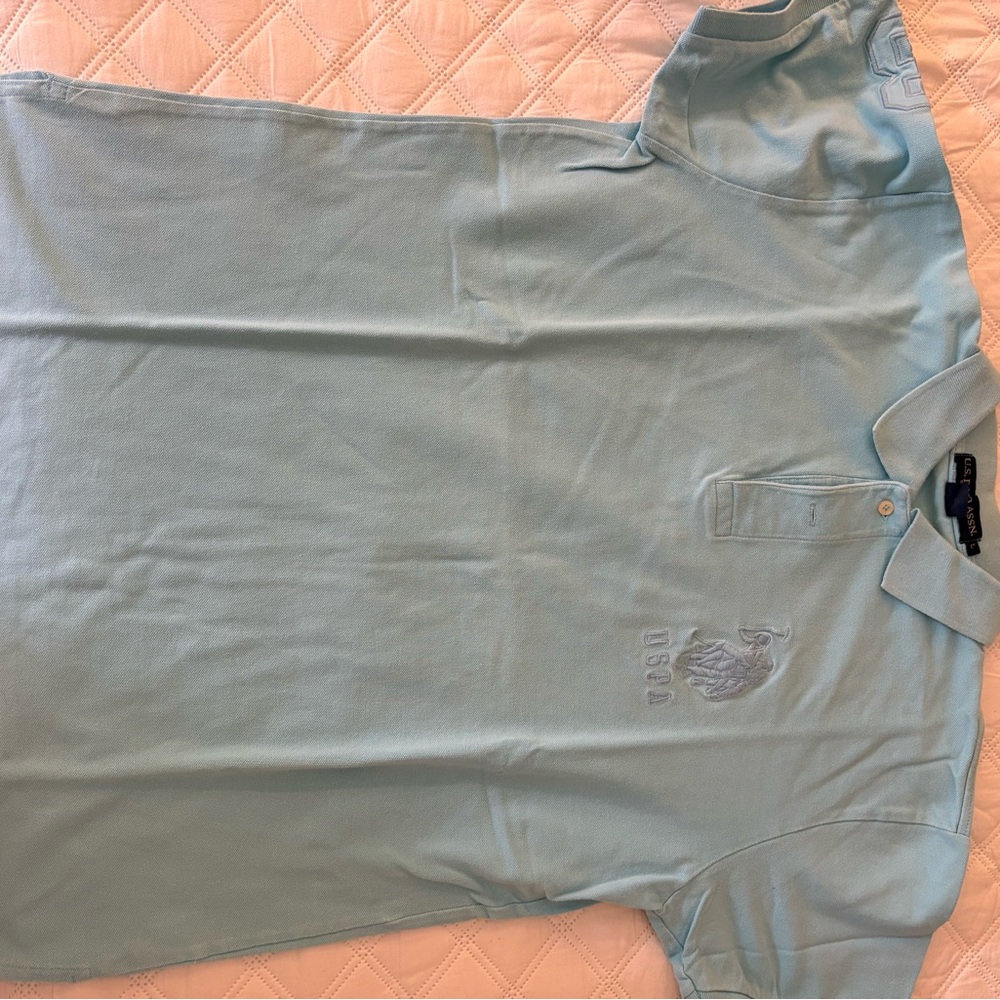 U.S. Polo Assn. Pastel Blue Men's Polo with Embroidered Logo